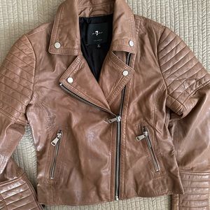 7 for All Mankind Leather Jacket Small